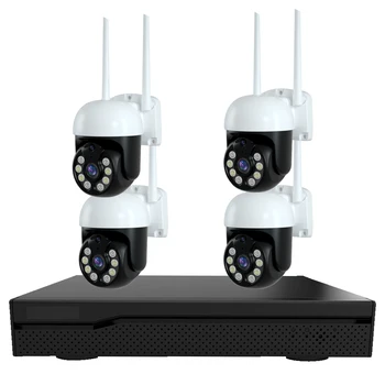 Беспроводной комплект WESECUU nvr система видеонаблюдения беспроводная 8-канальная 3-мегапиксельная PTZ-камера Wifi camaras de seguridad
