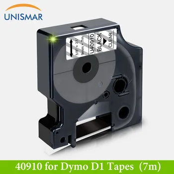 Ленты для Этикеток Unismar 9 мм для Dymo D1 40910 Label Manager 120P 210D 360D Label Writer 400 450 Принтер Black on Clear Label Maker