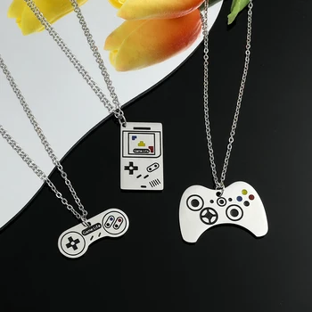 Модные ожерелья с подвесками игровых контроллеров в стиле хип-хоп, панк, ожерелье с геймпадом из нержавеющей стали, винтажные украшения для женщин, подарок для мужчин