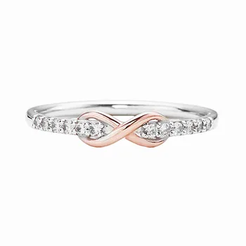 Кольцо с цирконом Infinite Forever Love для влюбленных, романтическое счастливое кольцо для женщин, подарки на годовщину Дня Святого Валентина jz490