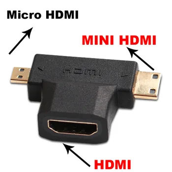 HDMI-совместимый V1.4 Женский К Micro HDMI Minihdmi MICRO microHDMI Мужской Адаптер Конвертер Удлинитель Кабеля Для HDTV 1080