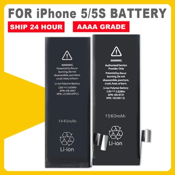 Для iPhone 5 серии Замена аккумулятора телефона для iPhone 5 5S Замена деталей аккумулятора 100% Новый