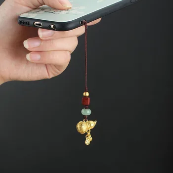 Китайская ветряная тыква цепочка для мобильного телефона Shajin Wufu полная подвесная веревка для привлечения богатства и процветания кулон