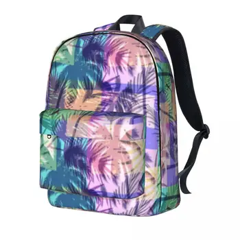 Рюкзак с тропическими пальмами, Абстрактное искусство, Дорожные рюкзаки, Дизайнерский принт для мальчиков и девочек, Школьные сумки в стиле Рюкзак