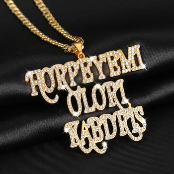 Изготовленное на заказ именное ожерелье из нержавеющей стали с покрытием из 18-каратного золота, мужские ювелирные изделия в стиле хип-хоп, Кубинская цепочка, ожерелье, Рождественские подарки