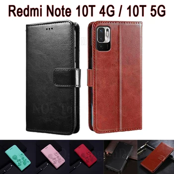 Примечание 10T Кожаный Чехол Для Телефона Redmi Note 10T 5G Чехол-бумажник С Откидной Подставкой и Магнитной картой Etui Book На Xiaomi Redmi Note 10T Case