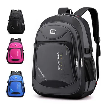 Мужской рюкзак 15,6-дюймовый компьютер, рюкзаки для ноутбуков, школьная сумка для студентов колледжа для мальчиков, однотонный дорожный рюкзак bolsas