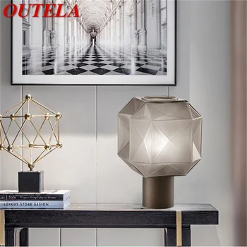 OUTELA Nordic настольная лампа с современным креативным многоугольным абажуром, светодиодная настольная лампа для дома, гостиной, спальни