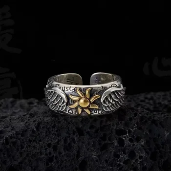 Винтажное мужское кольцо с надписью 
