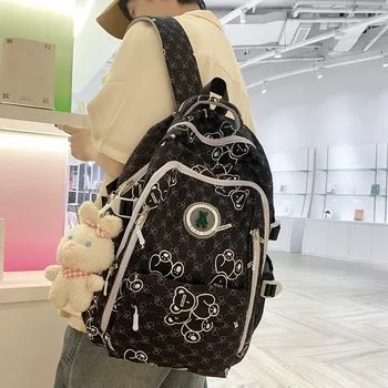 Брендовая Дизайнерская Новая Женская Милая Нейлоновая сумка для путешествий для девочек, женские Студенческие сумки для ноутбука в кавайном стиле, Женский рюкзак для колледжа, Модный