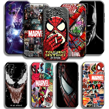 Чехол для телефона Marvel Avengers Samsung Galaxy A51 A51 5G Черная оболочка из жидкого кремния Чехол TPU Funda Противоударный чехол