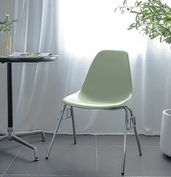 Стул со спинкой Скандинавский Дизайнерский обеденный стул со спинкой для креативного дома, Средневековый обеденный стул, Современная минималистичная мебель для стульев, HY