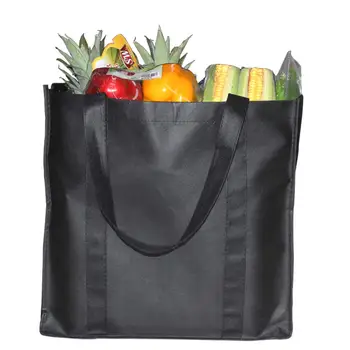 1000 шт./лот, Изготовленные на заказ продуктовые нетканые Высококачественные сумки для вторичной переработки, Модные сумки для покупок, Экологически Чистые Продуктовые сумки для супермаркетов