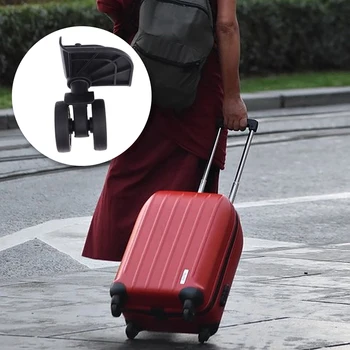 Комплект для ремонта чемодана на колесиках из 2 предметов, износостойкая замена на 360 градусов для A19, съемный бесшумный дорожный черный