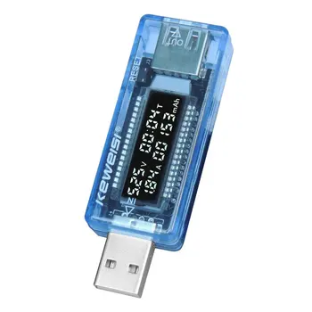 Мини Портативный USB-тестер Вольтметр 4V-30V 0-3A Индикатор емкости зарядного устройства Время ЖК-дисплей Детектор заряда мобильного аккумулятора