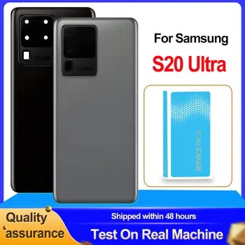Для Samsung Galaxy S20 Ultra Задняя крышка Батарейного Отсека Замена Стеклянного корпуса На Объектив Камеры Для S20 Ultra Задняя крышка 5G