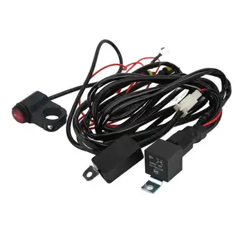 Жгут проводов светодиодного реле, применимый ко всем лампам, жгут проводов переключателя с 3‑канальным переключателем для мотоциклов SUV ATV UTV