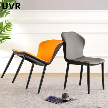 Обеденные стулья UVR, Новые Легкие Роскошные Современные офисные стулья, Барные обеденные стулья, Кожаные кресла с откидной спинкой, стулья для домашнего ресторана
