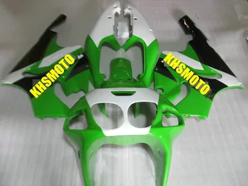 Изготовленный на заказ бело-зеленый комплект обтекателей для KAWASAKI Ninja ZX7R 96 99 00 03 ZX 7R 1996 2000 2003 Комплект обтекателей для мотоциклов ABS + 7 подарков KY05