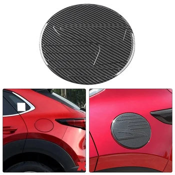 Для Mazda CX-30 CX30 2020 ABS Крышка топливного бака из углеродного волокна, накладка на бензобак, защитная наклейка для стайлинга автомобилей