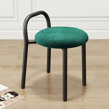 Современный минималистичный Модный Домашний обеденный стол, легкий Роскошный Маленький круглый стул для макияжа, круглый стул для красоты, эргономичная мебель