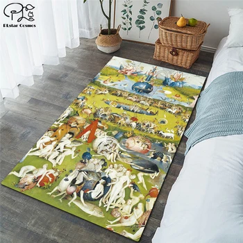 EUR Religion Art Painting Толстый ковровый коврик для гостиной, фланелевый коврик для спальни с 3D-принтом, нескользящий напольный коврик style-1