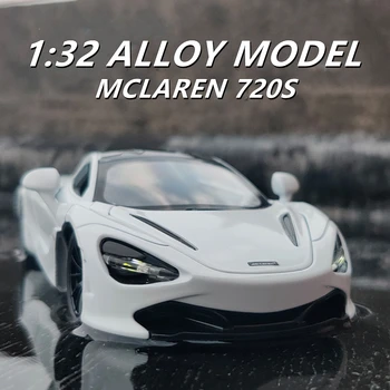 1:32 Модель Спортивного Автомобиля Из Сплава McLaren 720S, Изготовленные на Заказ и Игрушечные Металлические Транспортные Средства, Имитация Модели Автомобиля, Коллекция Звука И Света, Детская Игрушка В Подарок