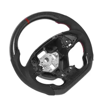 Рулевое колесо автомобиля Изготовленное на заказ из углеродного волокна рулевое колесо из перфорированной кожи наппа Подходит для Chevrolet Corvette C7 2014-2019