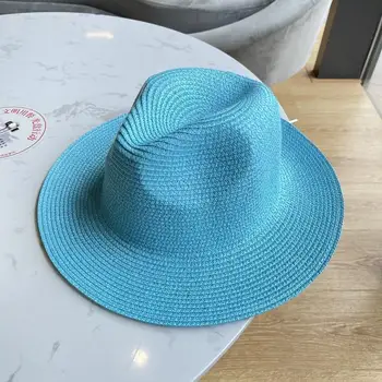 Кепки Fresh Colors Jazz, мужские и женские солнцезащитные шляпы, пляжные бумажные макароны, разноцветные соломенные шляпы, летние фетровые шляпы