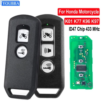 YOUBBA Бесключевой Дистанционный Ключ ID47 434 МГц для Honda K35V3 ADV SH 150 Forza 300 125 PCX150 2018 Мотоцикл Скутер K01 K77 K96 K97