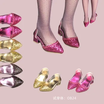 Обувь для Куклы BJD Подходит для размера ob24 Blythe остроносые блестящие Туфли На Высоком Каблуке Аксессуары для Кукол