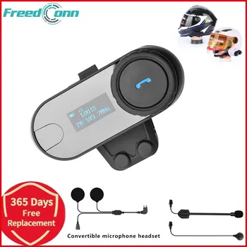 FreedConn TCOM SC Bluetooth Мотоциклетный домофон Шлем Гарнитура Беспроводной головной переговорное устройство для мотоцикла ЖКЭкран FM наушники
