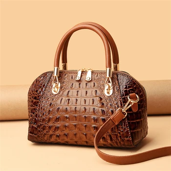 Роскошная дизайнерская женская сумка из крокодиловой кожи, женская сумка-тоут, косая сумка, большая сумка-мессенджер в европейском и американском стиле