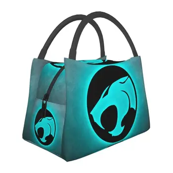 Thundercats, утепленная сумка для ланча для женщин с мультяшным аниме, Сменный термохолодильник, коробка для бенто для работы и путешествий