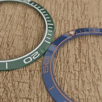 Наружный диаметр 38 мм Внутренний диаметр 30,5 ММ Безель для часов Аксессуары Светящиеся бусины Керамическое кольцо Алюминиевое кольцо