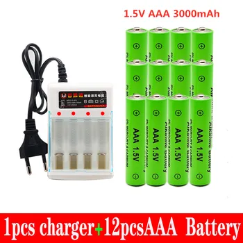 2023  neue 3000mAh 1,5 V AAA Alkaline Batterie AAA akku für Fernbedienung Spielzeug Batery Rauch alarm mit ladegerät