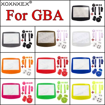1 комплект красочных пластиковых экранных линз для экрана GBA, резиновый токопроводящий клей и набор кнопок 