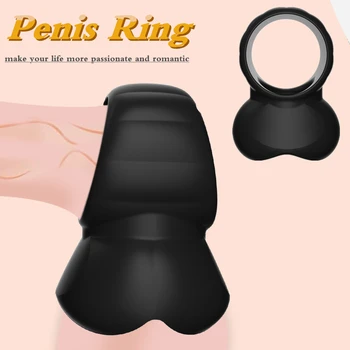 Силиконовое фиксирующее кольцо для пениса Петушиное кольцо для мужчин Многоразового использования, кольцо для задержки эякуляции, связывание мошонки, усиление эрекции, секс-игрушки для пары