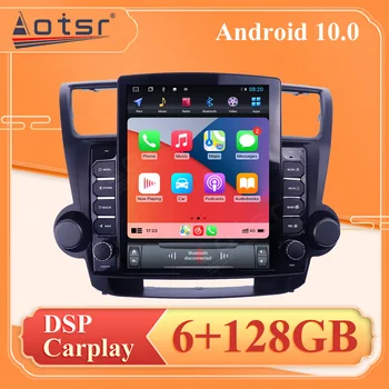 Для Toyota Highlander Android10 Радио 2007-2013 Мультимедийный Автомобильный Авто Аудио Стереоплеер Кассетный Магнитофон Tesla GPS Navi 6 + 128 Г