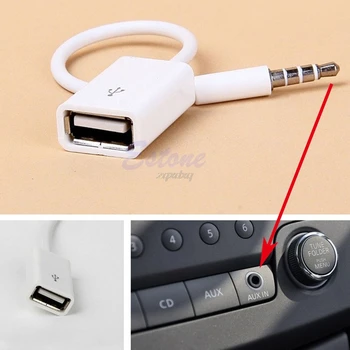 3,5 мм штекер AUX Audio Plug To USB 2.0 Кабель-конвертер для автомобильного MP3-плеера, прямая поставка, запасы электроники
