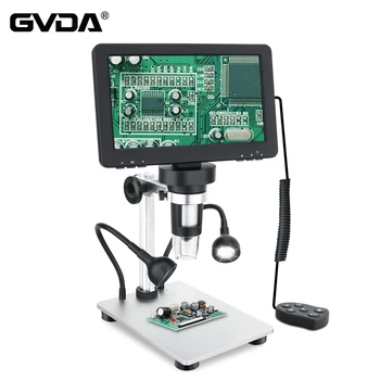Цифровой микроскоп GVDA 50-1200X Паяльные электронные видеомикроскопы с непрерывным усилением, Лупа для ремонта печатных плат телефона