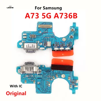 Оригинальный USB-порт для зарядки, плата зарядного устройства, гибкий кабель для Samsung Galaxy A73 5G A736B, разъем для док-станции с микрофоном