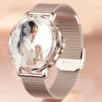 2023 Новые женские смарт-часы 1,2 дюйма, милый женский браслет, 24-часовой мониторинг состояния здоровья, вызов Bluetooth, водонепроницаемые женские умные часы
