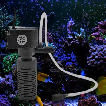 Погружной пластиковый вакуумный насос для перекачки кислорода для аквариума 3 в 1, черный, многофункциональный для пресной и морской воды