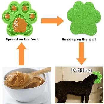 Чаша для медленного кормления домашних собак, дозирующий коврик в форме когтя, кормушка, Силиконовый коврик для вылизывания собак, безопасная нетоксичная тренировочная тарелка