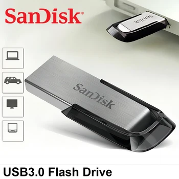 Оригинальный Флеш-накопитель SanDisk USB3.0 128 ГБ Металлический Флешка Высокая Скорость до 150 МБ/с Memory Stick Автомобильный USB-диск Flashdrive Для ПК