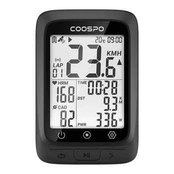 COOSPO BC107 Велосипедный Компьютер GPS Беспроводной Велосипедный Одометр Спидометр 2,4 дюймов Bluetooth5.0 ANT + Водонепроницаемый GPS + BDS