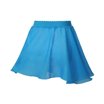 Эластичный пояс для детей и девочек Однотонная шифоновая юбка-пачка Балетная Латиноамериканская одежда для современных танцев Костюм для выступлений