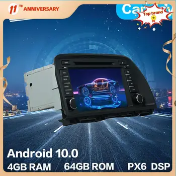 Для MAZDA CX-5 2013 - 2015 Автомобильный Android мультимедийный GPS-навигатор Новейший 10,0 4G 64GB PX6 стерео автомобильный радиоприемник DVD-плеер DSP Carplay
