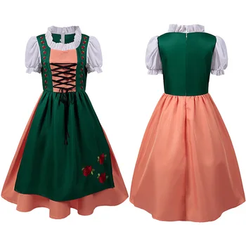 Женский костюм для Октоберфеста, Традиционный немецкий Баварский пивной наряд для девочек, косплей, Хэллоуин, Карнавальный фестиваль, праздничная одежда